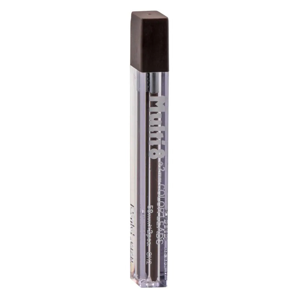 Pentel Arts 8 Colour Pencil Lead Refill (2.0mm), Brown, 2 pcs/Tube