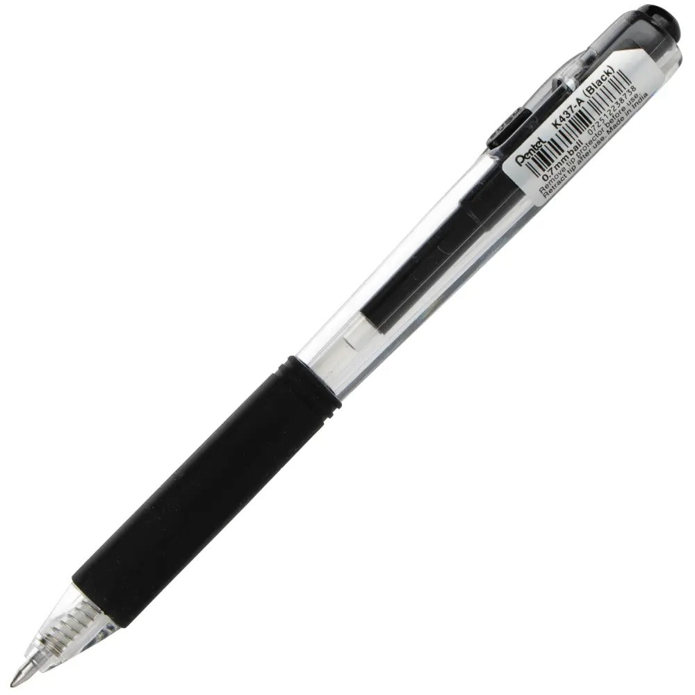 Wow! Gel Retractable Gel Pen, (0.7mm) Medium Line, Black Ink