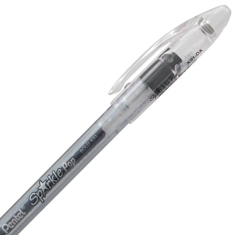 Sparkle Pop Metallic Gel Pen, (1.0mm) Bold Line, Black-Red Ink