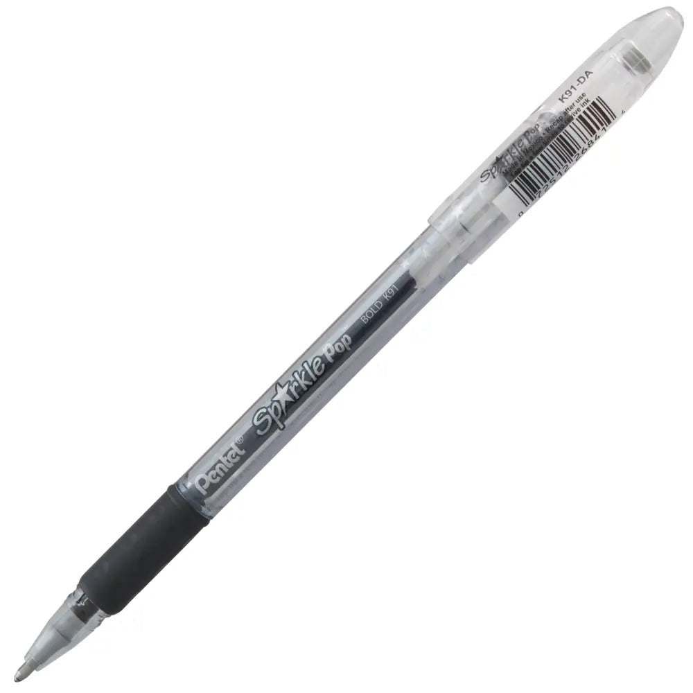 Sparkle Pop Metallic Gel Pen, (1.0mm) Bold Line, Black-Red Ink