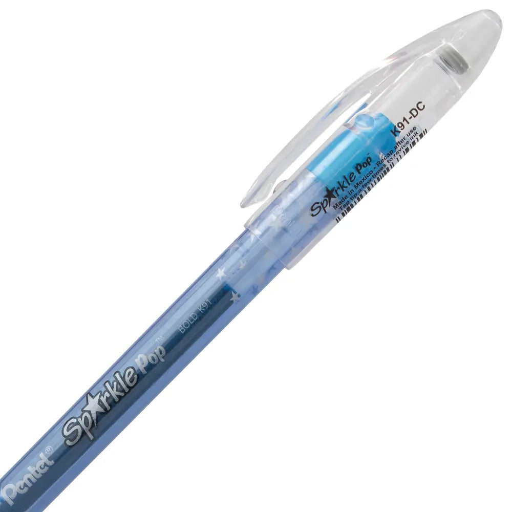 Sparkle Pop Metallic Gel Pen, (1.0mm) Bold Line, Blue-Green Ink