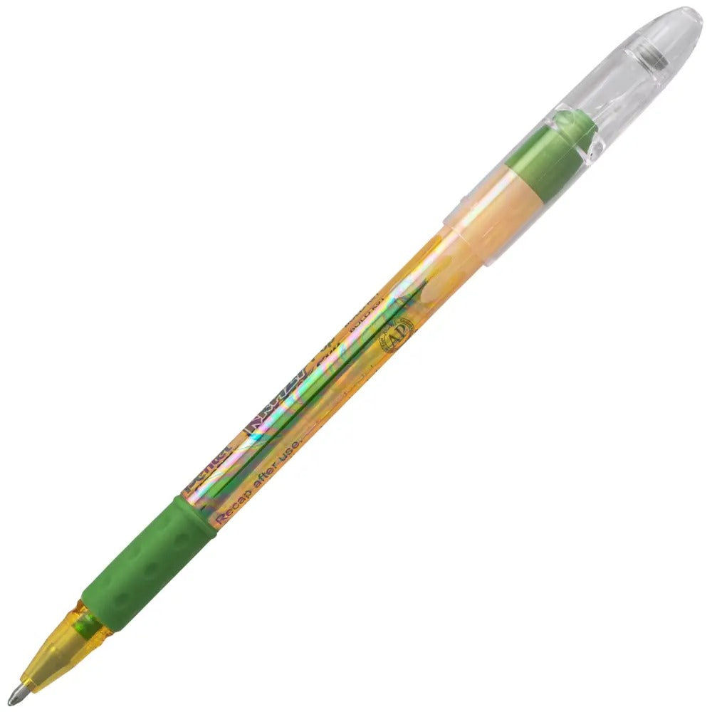 Krazy Pop Iridescent Gel Pen, (1.0mm) Bold line, Yellow & Metallic Green Ink