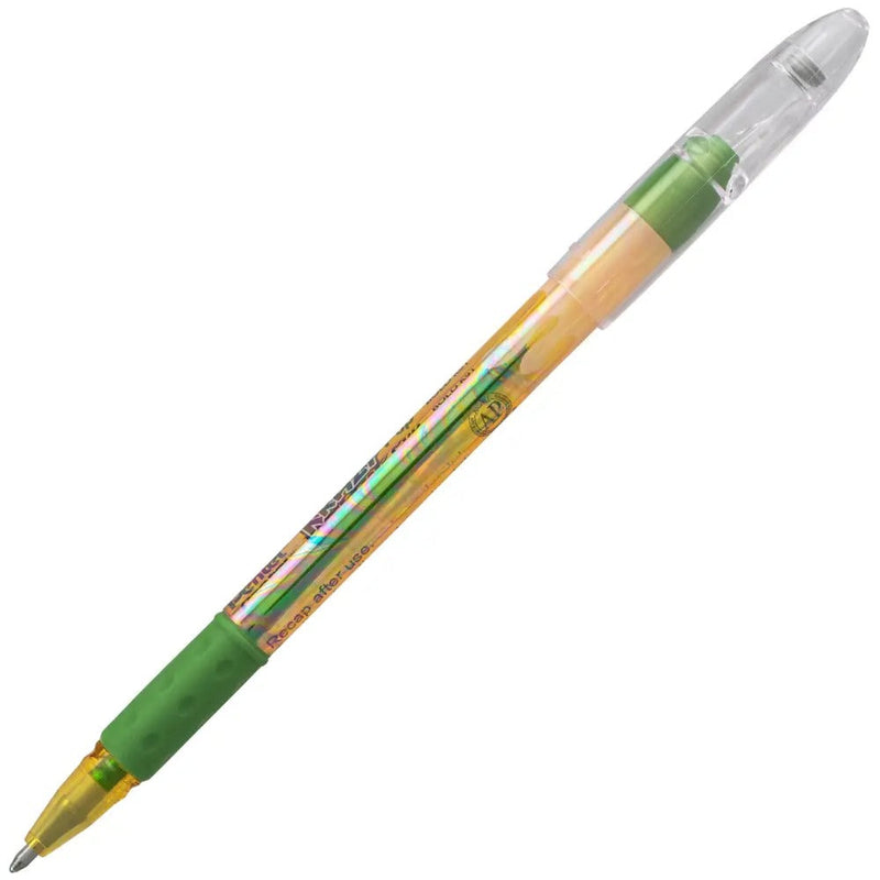 Krazy Pop Iridescent Gel Pen, (1.0mm) Bold line, Yellow & Metallic Green Ink