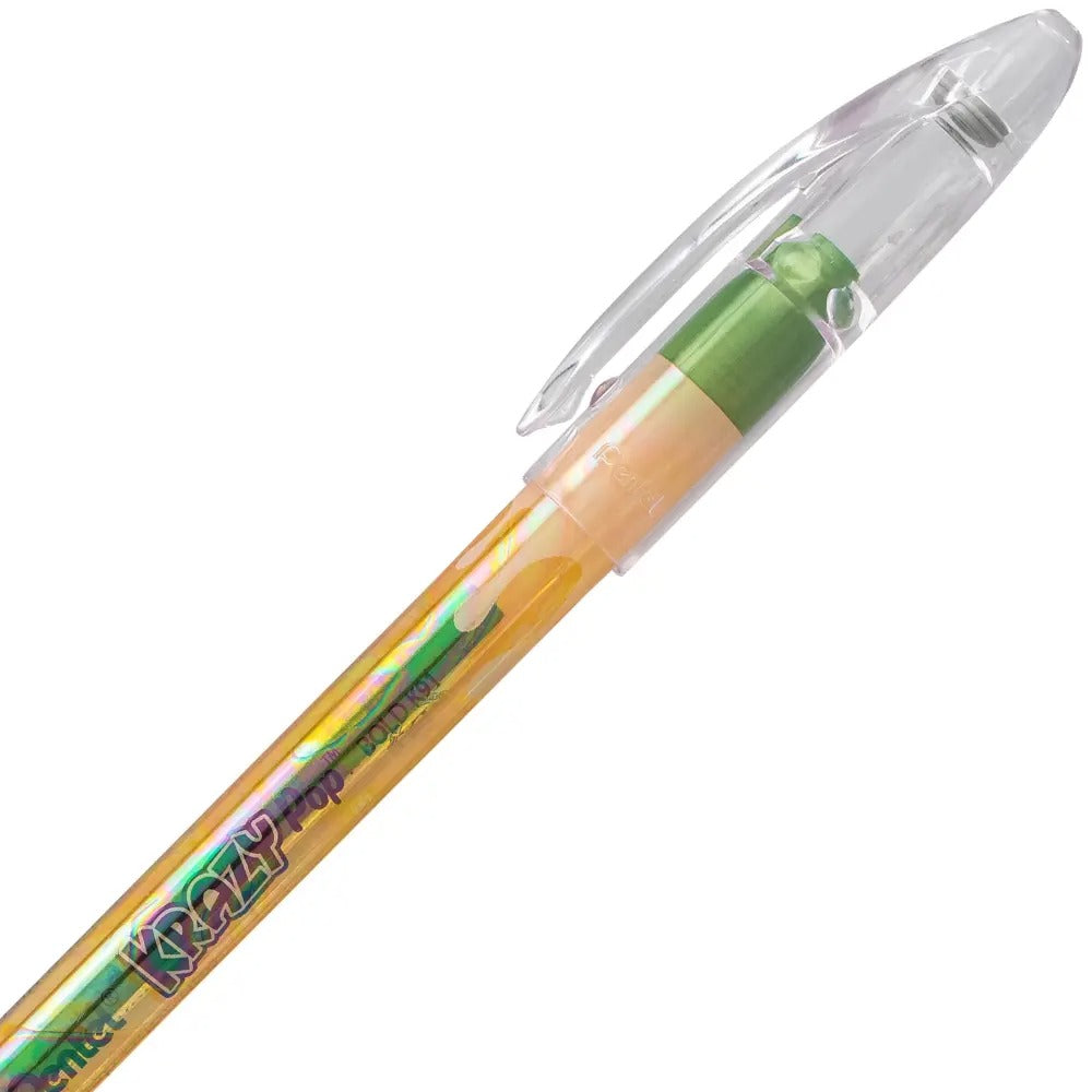 Krazy Pop Iridescent Gel Pen, (1.0mm) Bold line, Yellow & Metallic Green Ink