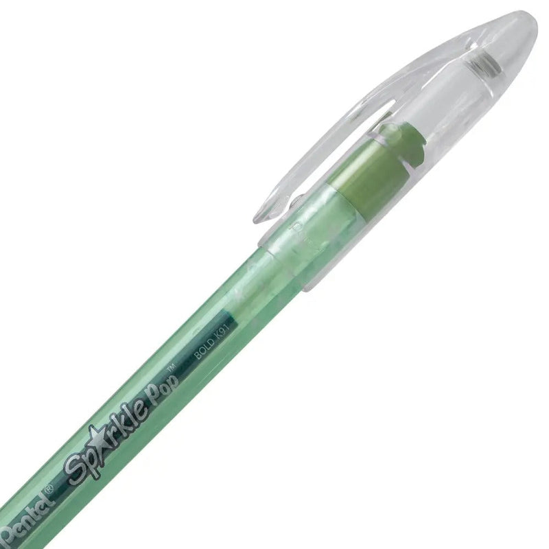 Sparkle Pop Metallic Gel Pen, (1.0mm) Bold Line, Green-Blue Ink