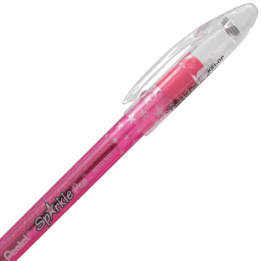 Sparkle Pop Metallic Gel Pen, (1.0mm) Bold Line, Pink-Pink