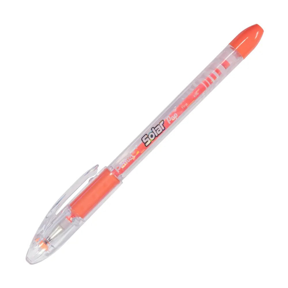 Solar Pop Neon Gel Pen, (0.6mm) Medium Line, Orange Ink