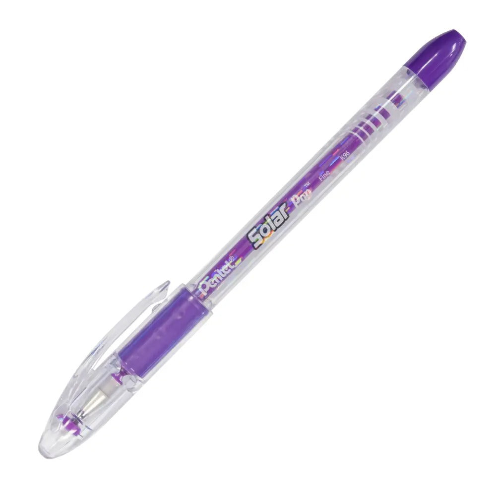 Solar Pop Neon Gel Pen, (0.6mm) Medium Line, Violet Ink