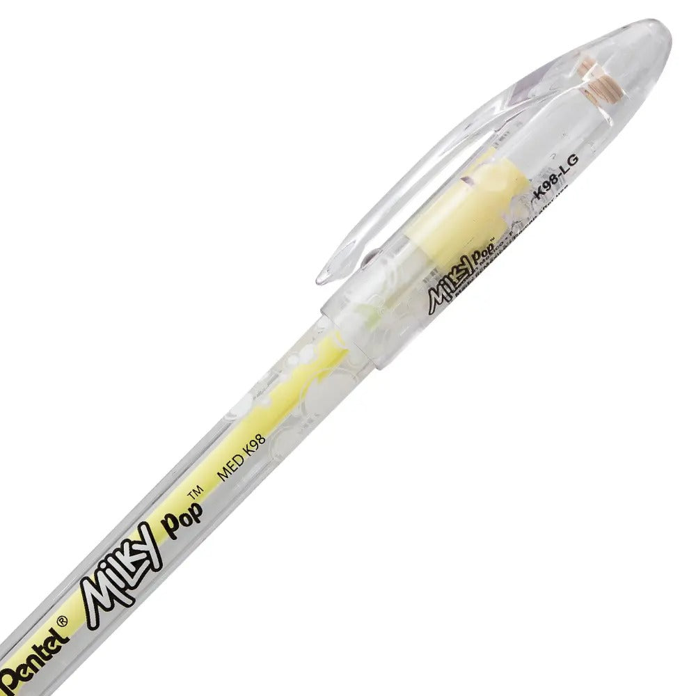 Milky Pop Pastel Gel Pen, (0.8mm) Medium Line, Yellow Ink