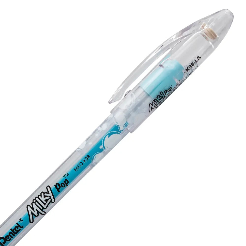 Milky Pop Pastel Gel Pen, (0.8mm) Medium Line, Sky Blue Ink