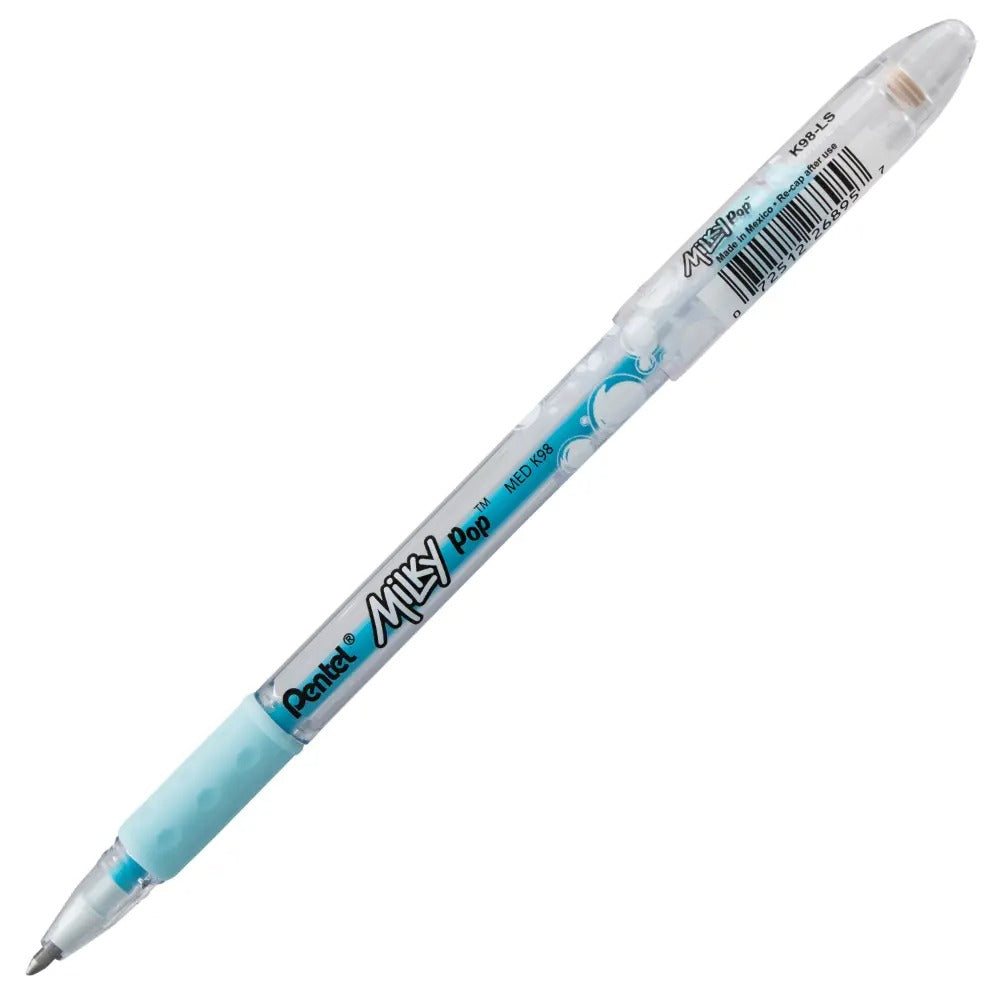 Milky Pop Pastel Gel Pen, (0.8mm) Medium Line, Sky Blue Ink