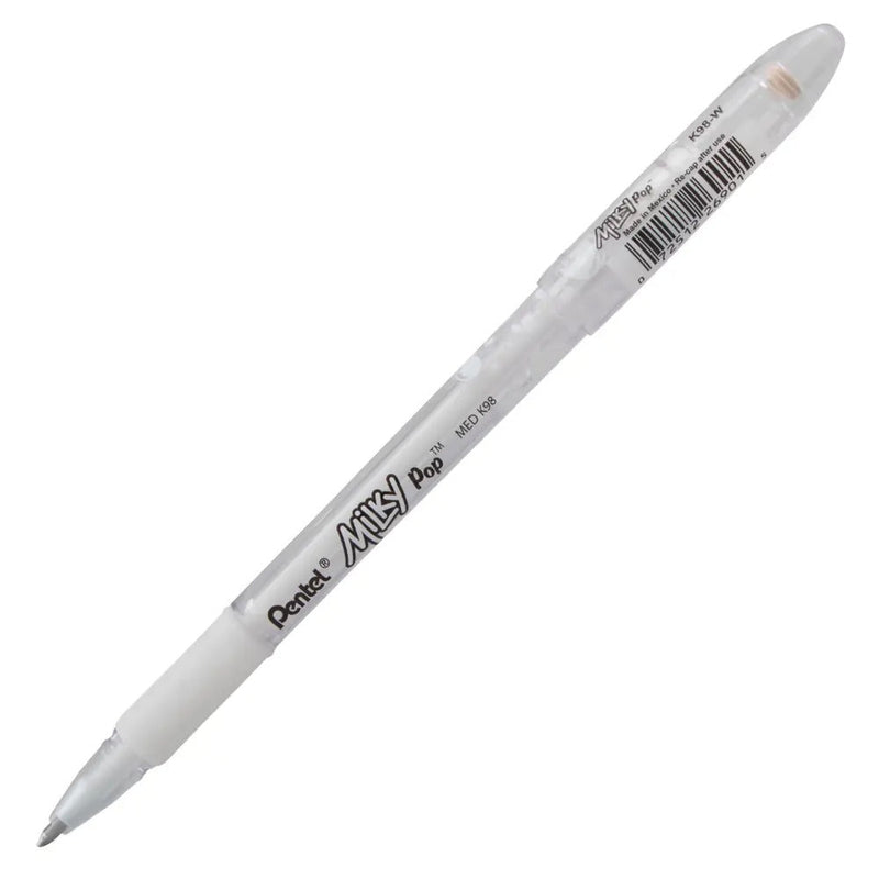Milky Pop Pastel Gel Pen, (0.8mm) Medium Line, White Ink