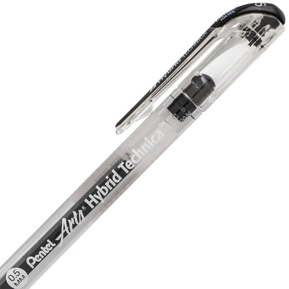 Pentel Arts Hybrid Technica (0.5mm) Gel Pen, Black Ink