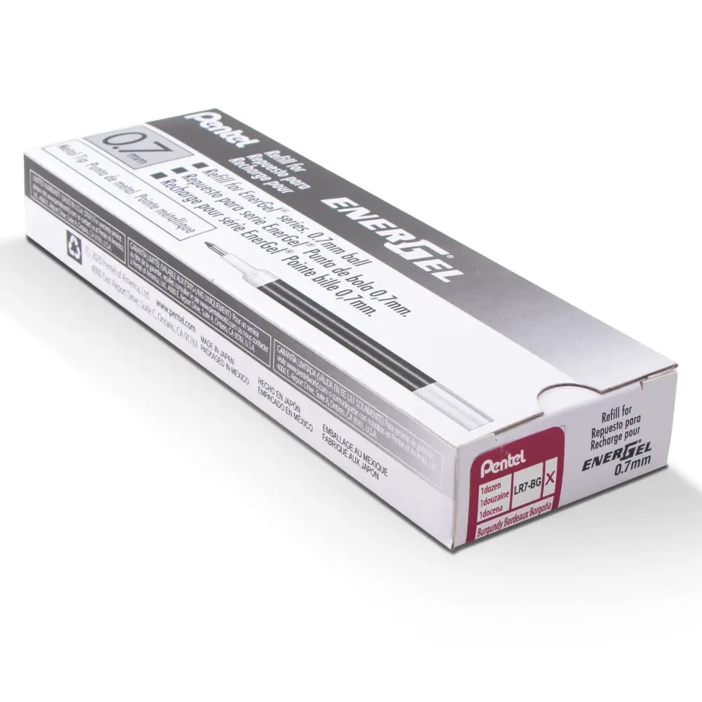 Refill Ink - For EnerGel Gel Pen, 0.7mm Metal Tip, Medium, Burgundy Ink