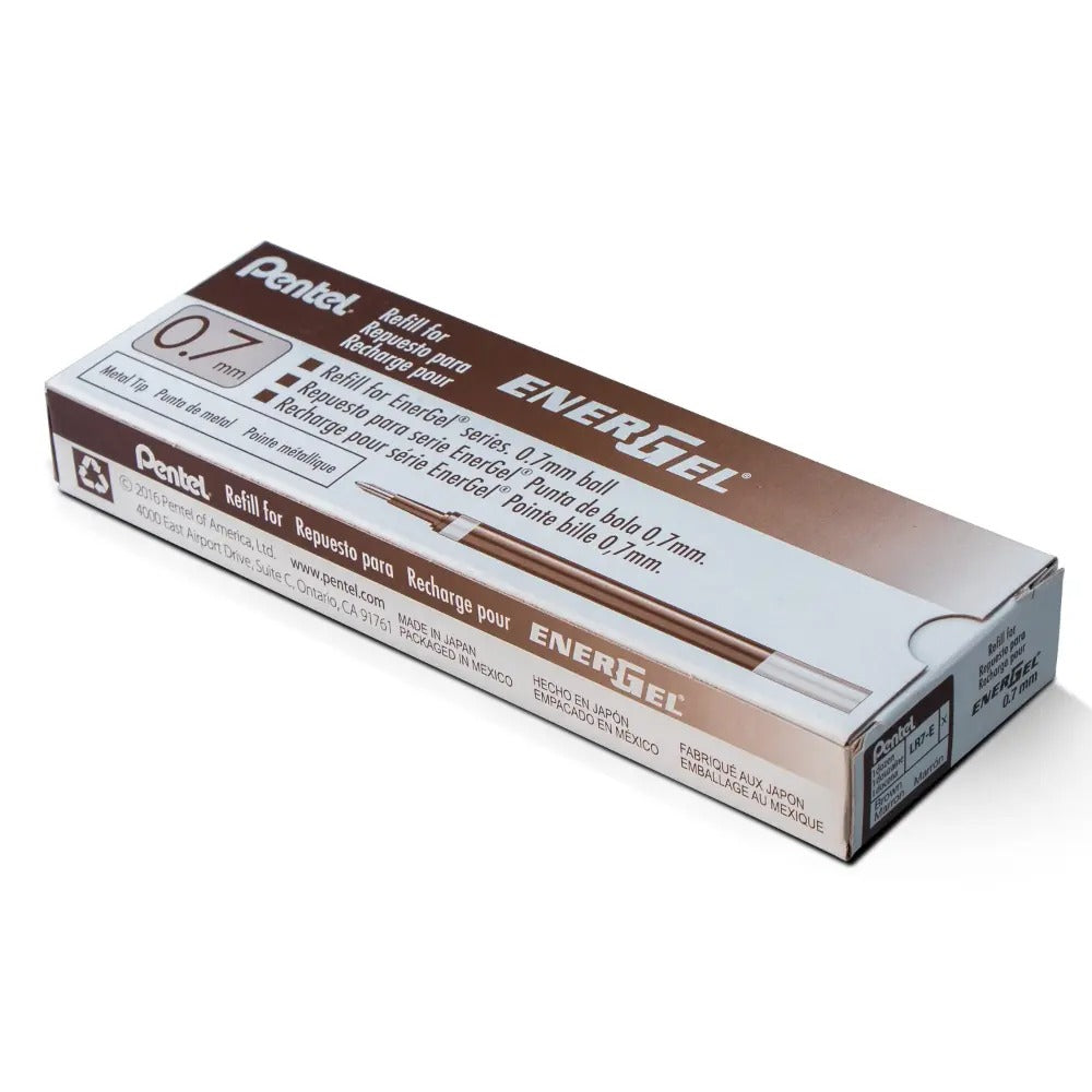 Refill Ink - For EnerGel Retractable Liquid Gel Pen, (0.7mm) Medium Line, Brown Ink