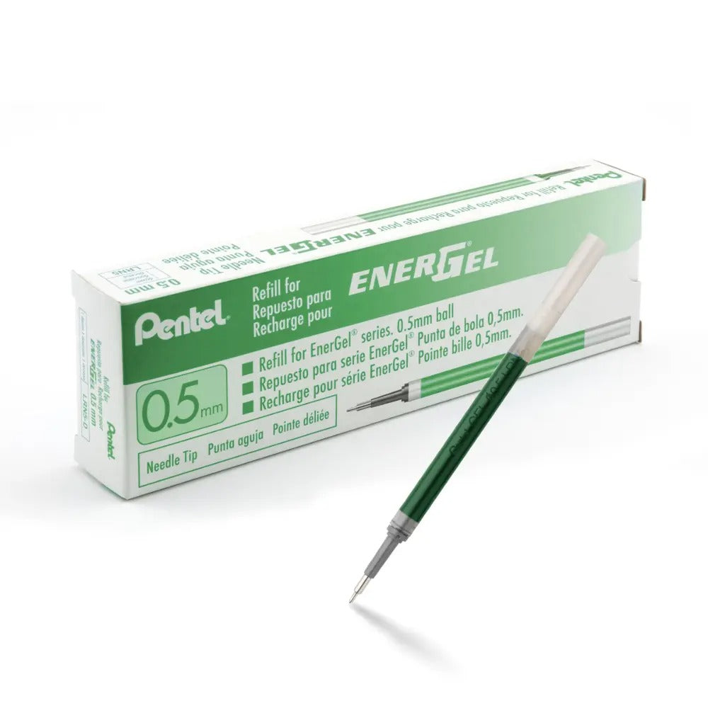 Refill Ink - For EnerGel Gel Pen 0.5mm Needle Tip, Fine, Green Ink