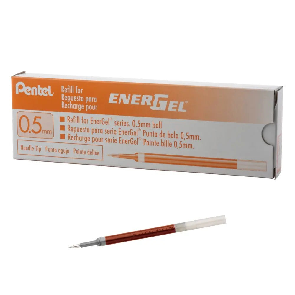 Refill Ink - For EnerGel Gel Pen 0.5mm Needle Tip, Fine, Orange Ink