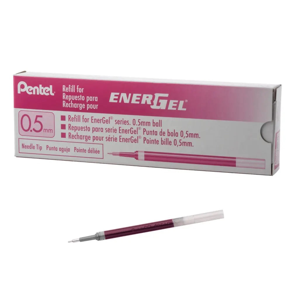 Refill Ink - For EnerGel Gel Pen 0.5mm Needle Tip, Fine, Pink Ink