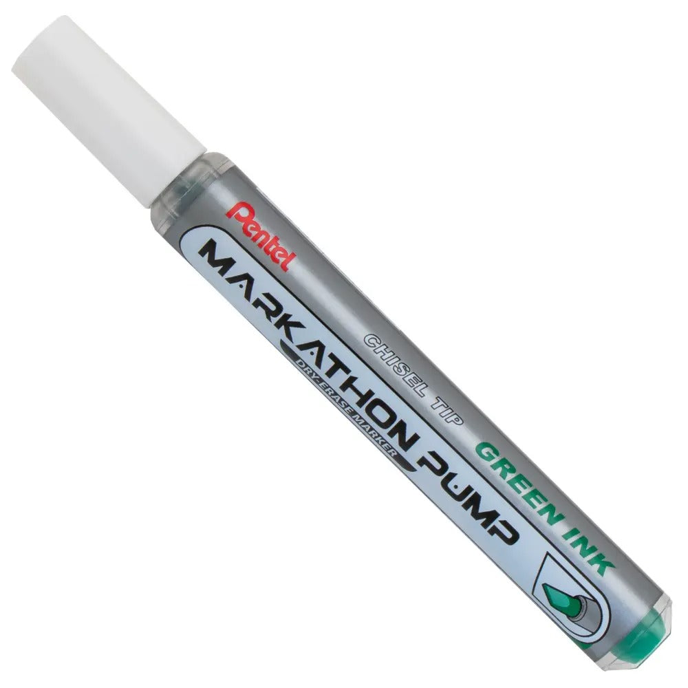 Markathon Pump Dry Erase Marker, Chisel Tip, Green Ink