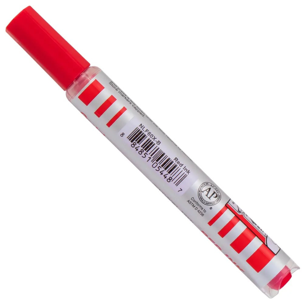 Markathon Pump Permanent Marker, Chisel Tip, Red Ink
