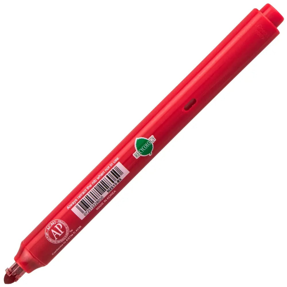Handy-Line S Retractable Permanent Marker, Fine Bullet Tip, Red Ink