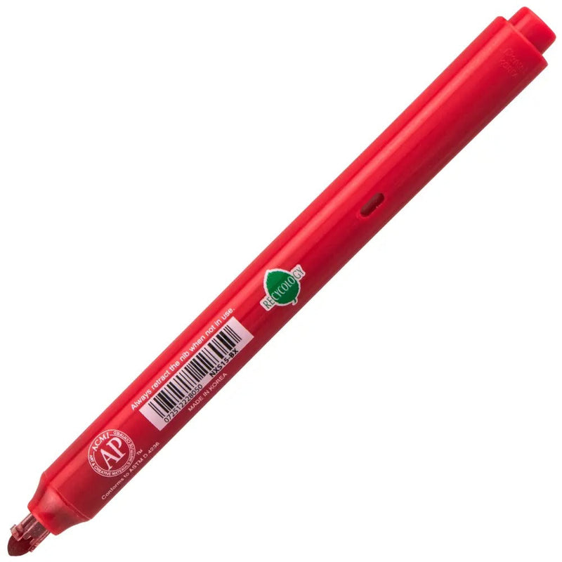 Handy-Line S Retractable Permanent Marker, Fine Bullet Tip, Red Ink