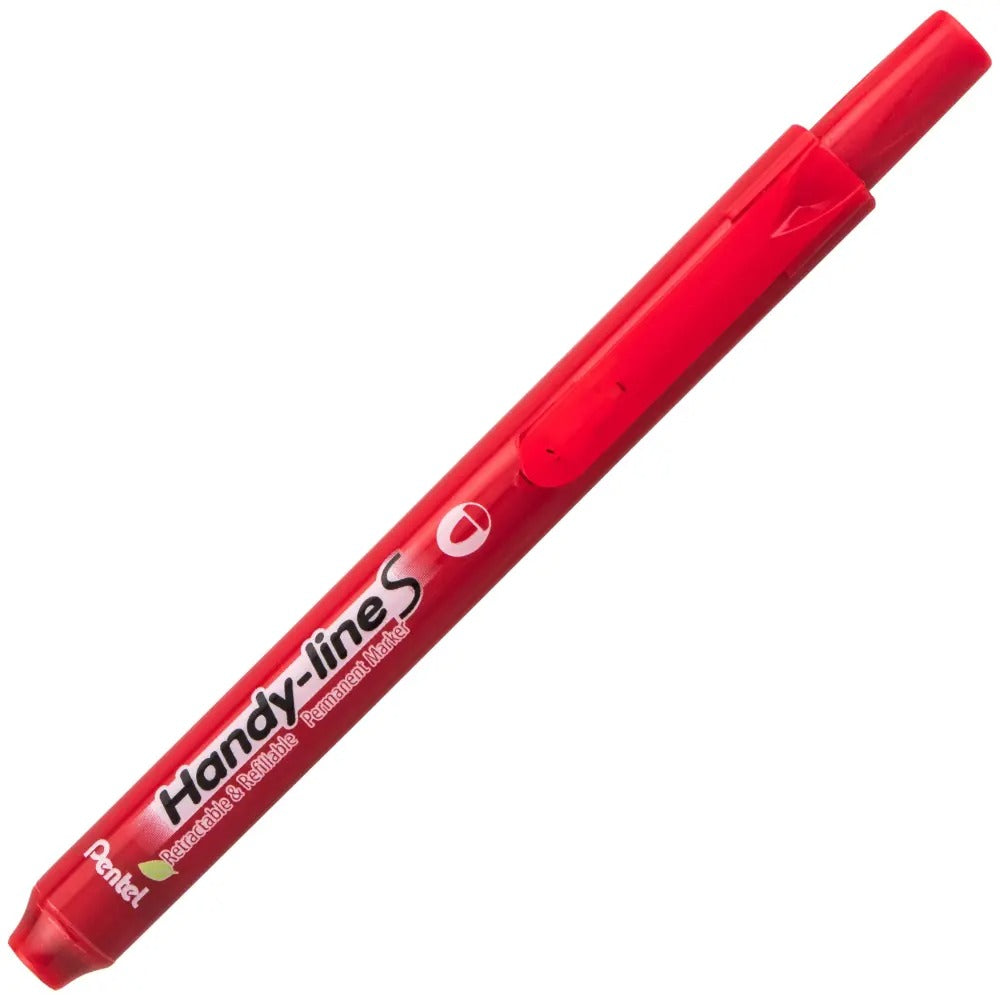 Handy-Line S Retractable Permanent Marker, Fine Bullet Tip, Red Ink