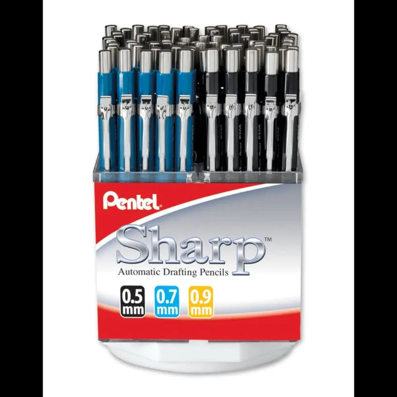 Sharp Premium Mechanical Pencil, (0.5/0.7/0.9mm) Assorted Barrel Colors, Display - 84 Pieces