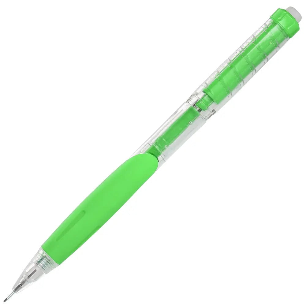 Twist-Erase CLICK Mechanical Pencil, (0.7mm), Clear Barrel, Lime Green Grip