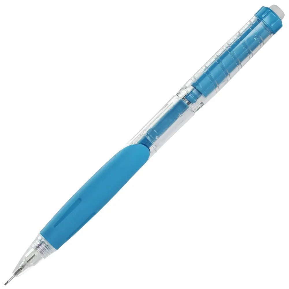 Twist-Erase CLICK Mechanical Pencil, (0.7mm), Clear Barrel, Sky Blue Grip
