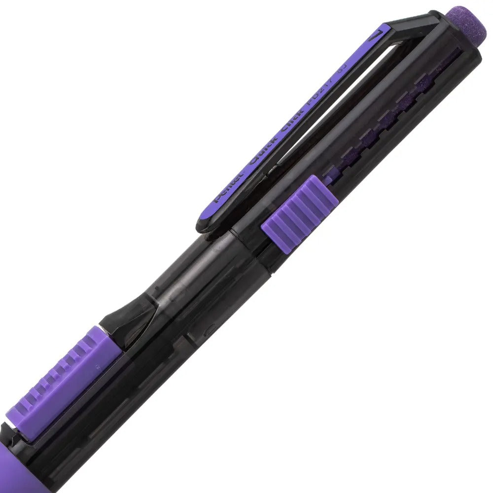 QUICK CLICK POP Mechanical Pencil, (0.7mm) Medium 2B Lead, Black Barrel w/Violet Trim