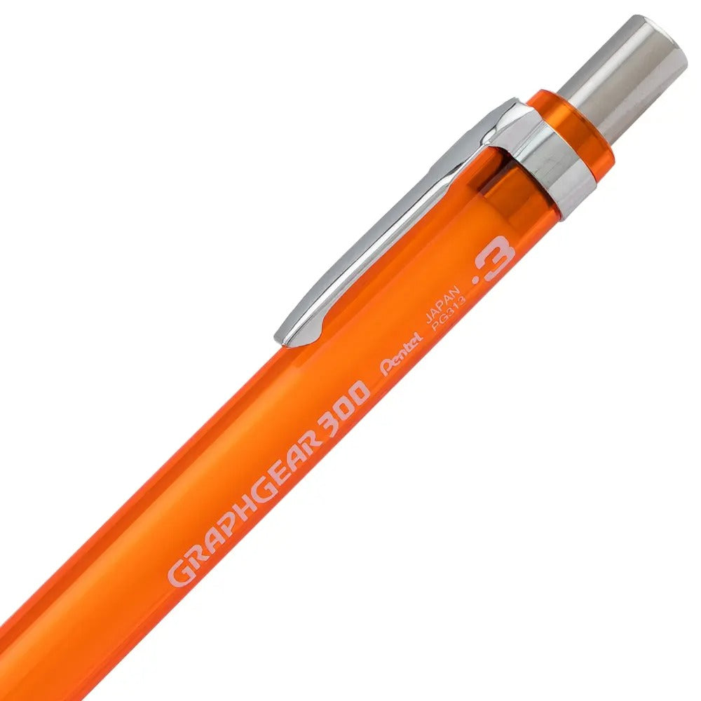 GraphGear 300 Mechanical Pencil, (0.3mm) Extra-fine line, Orange Barrel