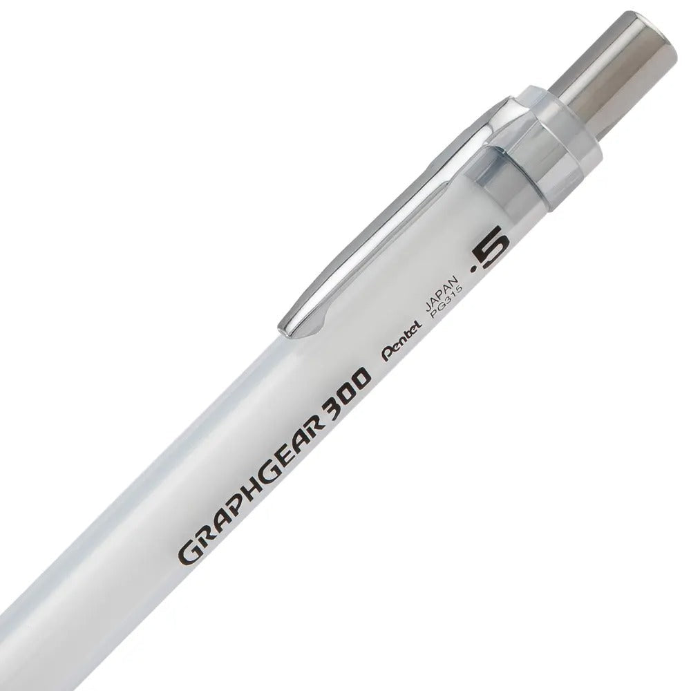 GraphGear 300 Mechanical Pencil, (0.5mm) Fine line, White Barrel