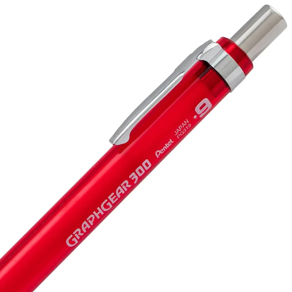 GraphGear 300 Mechanical Pencil, (0.9mm) Thick line, Red Barrel