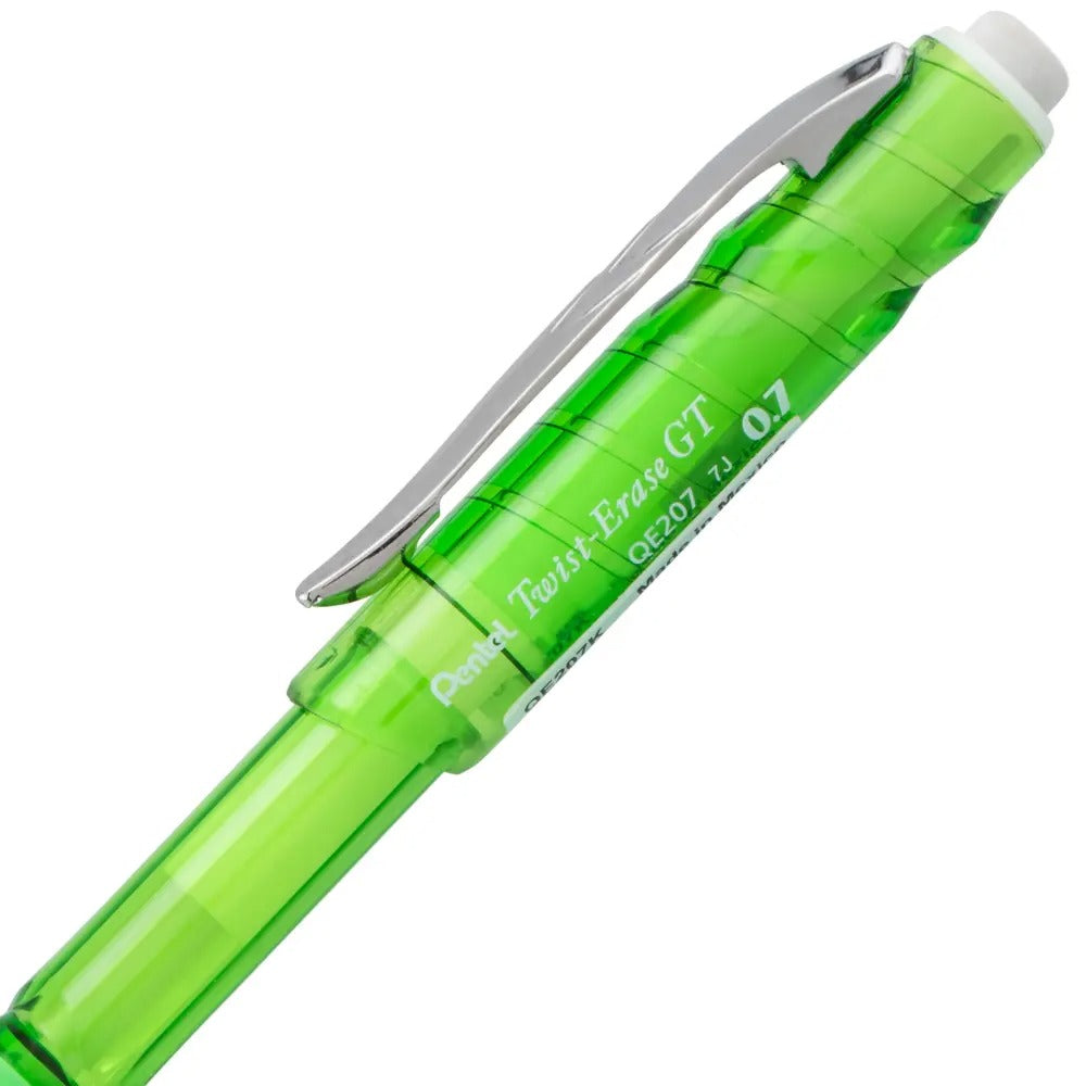Twist-Erase GT (0.7mm) 1-CLICK Mechanical Pencil Transparent Lime Green