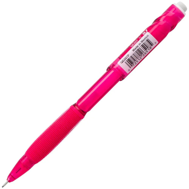 Twist-Erase GT (0.7mm) 1-CLICK Mechanical Pencil Transparent Fuschia Pink