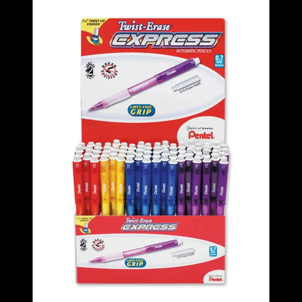 Twist-Erase EXPRESS Mechanical Pencil (0.7mm), Open Stock Display - 72 Pieces