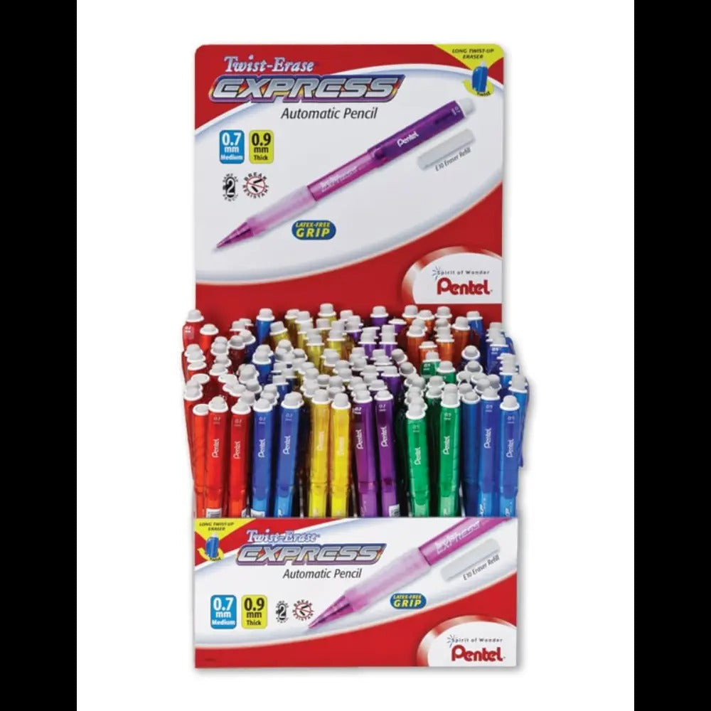 Twist-Erase EXPRESS Mechanical Pencil (0.7mm/0.9mm), Open Stock Display - 144 Pieces