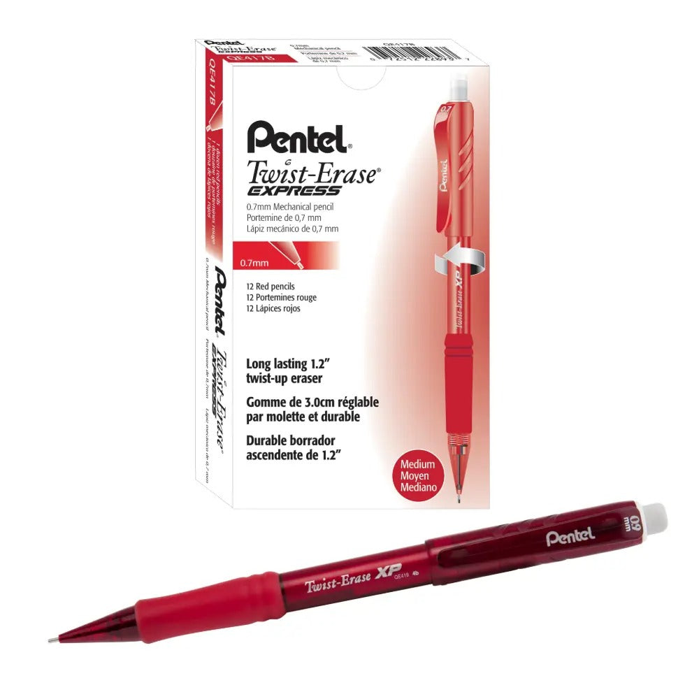 Twist-Erase EXPRESS Mechanical Pencil (0.9mm) Red Barrel (NEW COLOR)