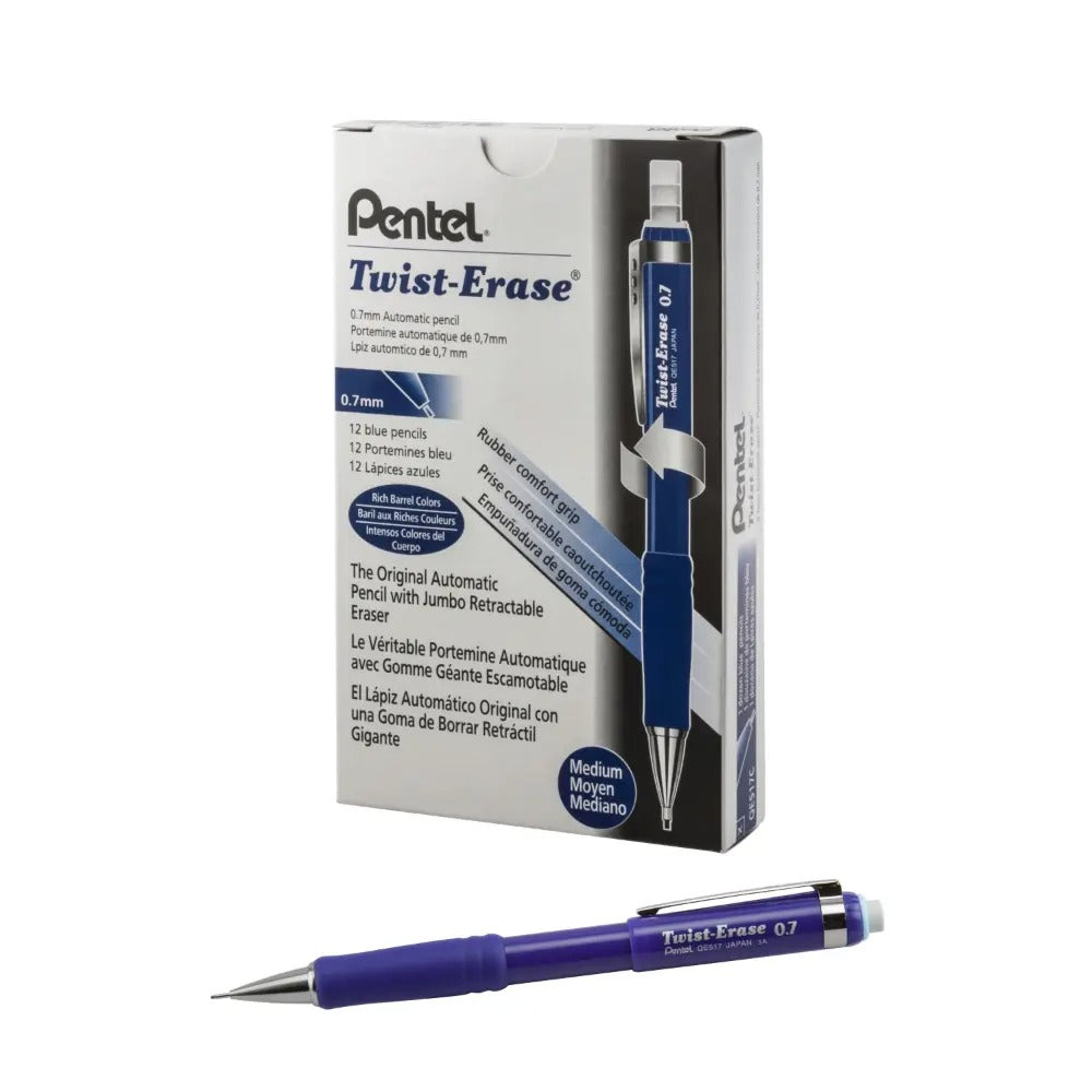 Twist-Erase III Mechanical Pencil, (0.7mm), Navy Blue Barrel