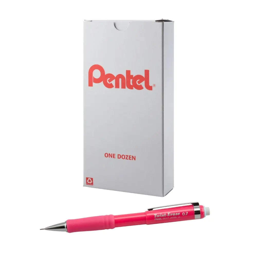 Twist-Erase III Mechanical Pencil, (0.7mm), Pink Barrel