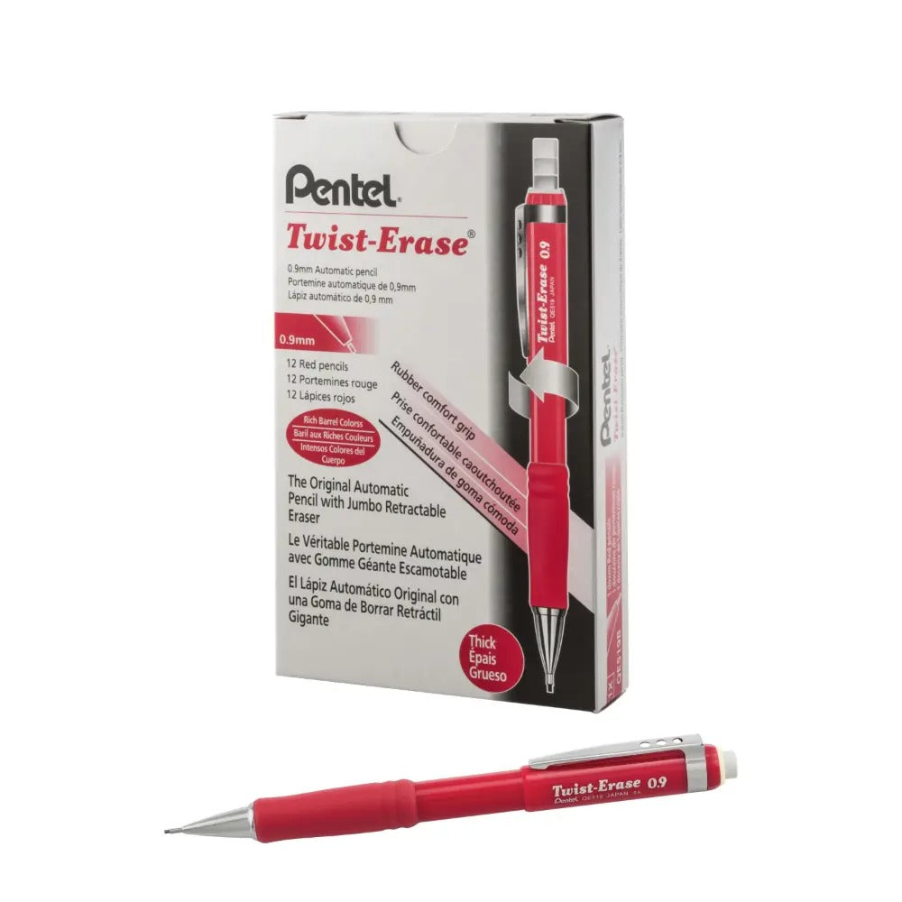 Twist-Erase III Mechanical Pencil, (0.9mm), Red Barrel