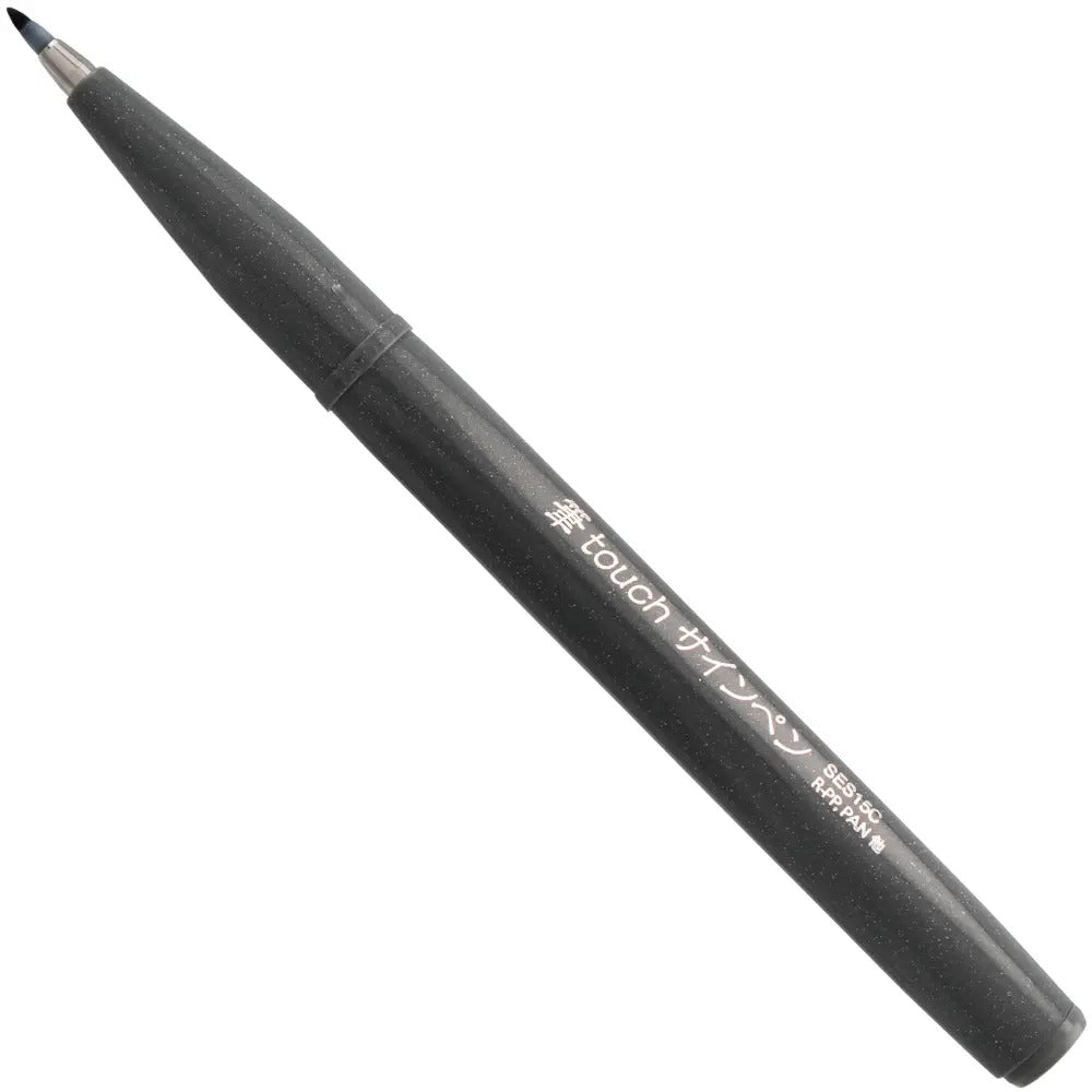 Pentel Arts Sign Pen Brush Tip, Gray Ink