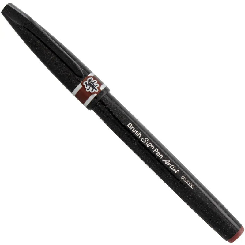 Pentel Arts Sign Pen Micro Brush, Brown Ink