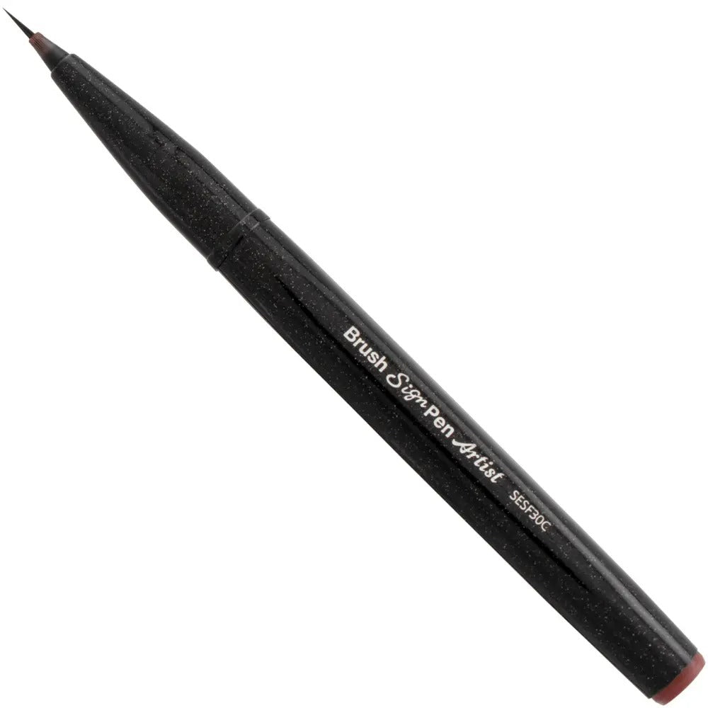 Pentel Arts Sign Pen Micro Brush, Brown Ink