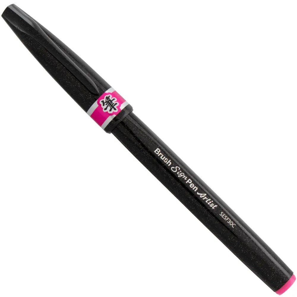 Pentel Arts Sign Pen Micro Brush, Pink Ink