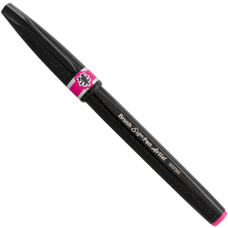 Pentel Arts Sign Pen Micro Brush, Pink Ink