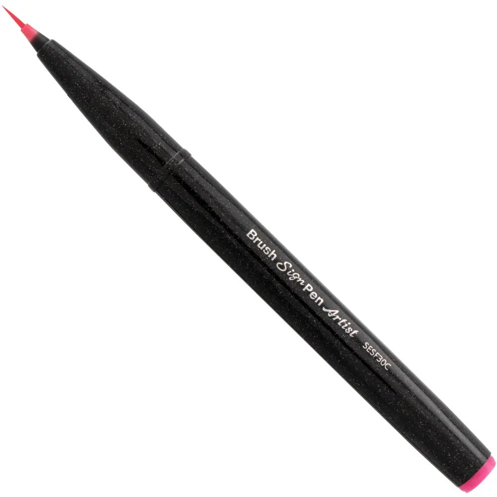 Pentel Arts Sign Pen Micro Brush, Pink Ink