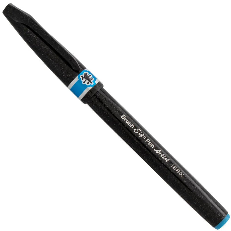 Pentel Arts Sign Pen Micro Brush, Sky Blue Ink