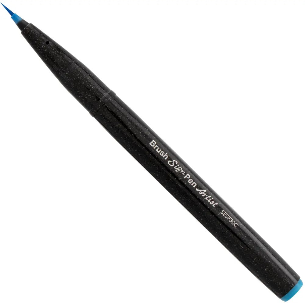Pentel Arts Sign Pen Micro Brush, Sky Blue Ink